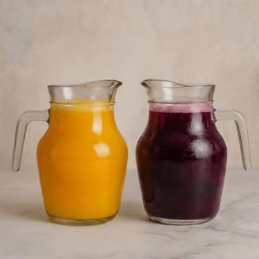 Imagem de Jogo 2 Jarras Vidro Transparente 810ml Alta Resistência Para Água Suco E Chá Design Clássico Cozinha Premium