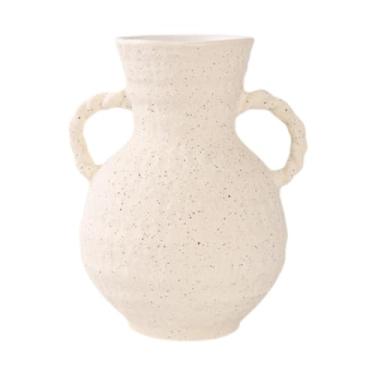 Imagem de Bothyi Vaso de cerâmica para decoração de mesa, arranjo floral, multiuso, rústico, em formato de jarra, para buquês e cafés.