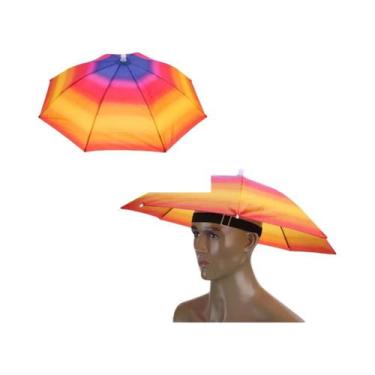 Imagem de Chapéu De Pesca Portátil Unissex Anti-Chuva Com Guarda-Chuva Para Espo