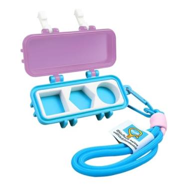 Imagem de harayaa Estojo multifuncional para giz de bilhar e sinuca, ideal para transporte e armazenamento, Azul