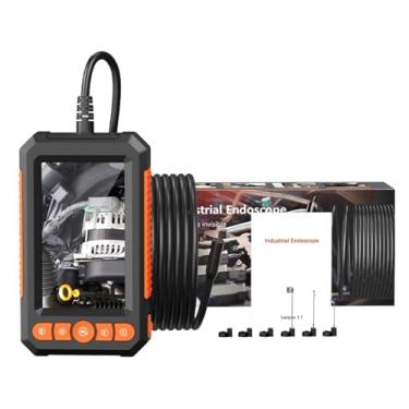 Imagem de Endoscópio industrial 1080p HD 4,3 polegadas câmera boroscópio com 8 luzes LED cabo 5M