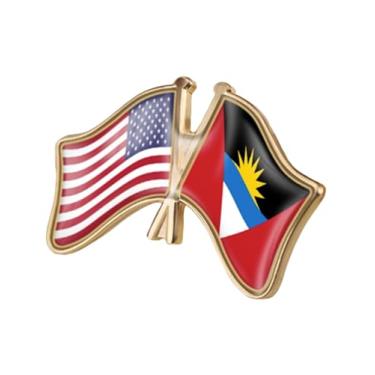 Imagem de QTAOEIONG Bandeiras dos Estados Unidos, EUA, América, EUA e muitos outros países, broche de liga de amizade com cruz, 1.3x0.9inch/32x23mm, Metal, Sem Pedra Preciosa