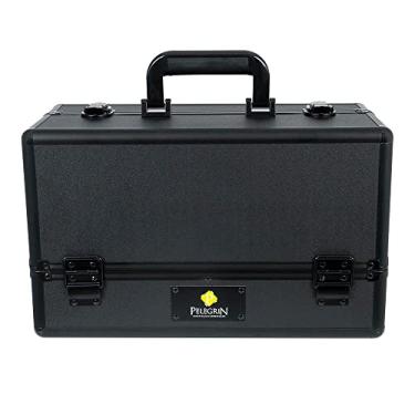 Imagem de Maleta Maquiagem Joias Manicure Alumínio Abs Pelegrin Pel-m1013 Preta