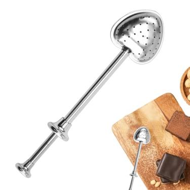 Imagem de Infusor para Cha com Filtro de Malha - Filtro De Malha Em Forma De Coração Com De Comprimento Longo - Infusor Para Preparo De Chá | Para Trabalho, Casa, Viagem, Acampamento, Churrasco E Apartamento