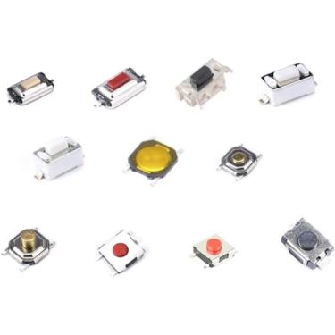 Imagem de 20 peças interruptor tato botão de silicone 3 x 4 x 2 mm 3 x 6 x 4,3 mm 2 pinos 6 x 6 x 3,1 mm 5 pés 3 x 6 x 2,5 mm 4 x 1,5 mm SMD 1,5 m
