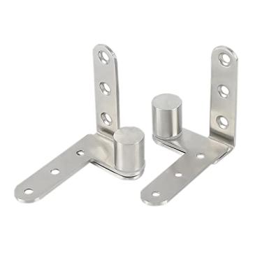 Imagem de Dobradiças de porta ocultas resistentes, 2 peças, dobradiça oculta, dobradiça invisível, eixo de porta de aço inoxidável, dobradiça de madeira para cima, eixo giratório para baixo, dobradiça oculta