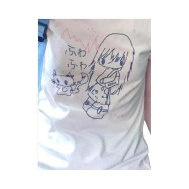 Imagem de Camiseta Feminina Y2K Com Estampa De Desenho Animado Casual Streetwear