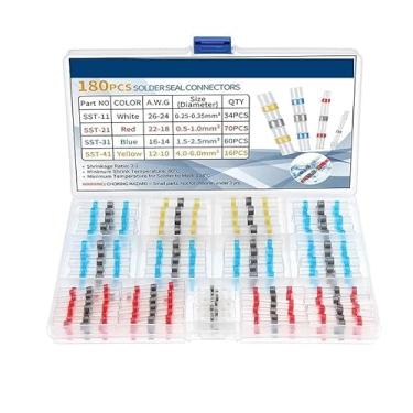 Imagem de Terminais de crimpagem de extremidade termorretrátil - Conectores elétricos de vedação de solda para emenda de cabos automotivos e marítimos