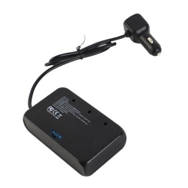 Imagem de Mingzhe Carregador de Carro Divisor 3 Soquete Adaptador de Energia Portas Usb Display Tensão Preto Compacto Universal 12/24v Veículos