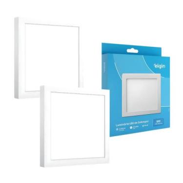Imagem de 2 Painel Plafon Sobrepor 18w Teto Sala Branco Frio Bivolt - ELGIN