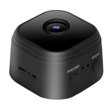 Imagem de Dioche Mini Câmera de Monitoramento Remoto de Rede HD WIFI IR Com ímã Integrado Suporte Magnético Giratório 360 para Casa Preto