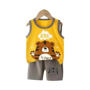 Imagem de Conjunto De Roupa Infantil De Verão Para Meninos E Meninas, Colete De 