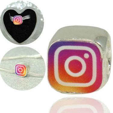 Imagem de Berloque Separador Instagram Rede Social Prata Maciça 925 - Lojas La&N