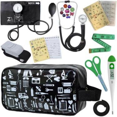 Imagem de Kit Enfermagem Profissional Glicose Estagio Saude Completo - PREMIUM, 