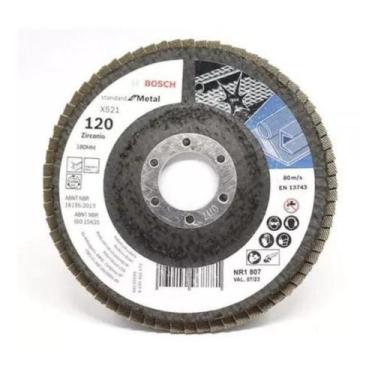 Imagem de Kit c/ 10 disco flap std for metal fa gr120 180mm bosch