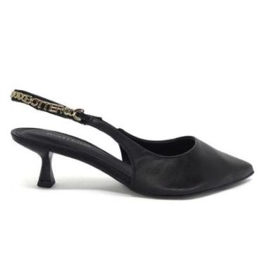 Imagem de Sapato Bottero Couro Bico Fino Elegante Salto Médio Cor:;Tamanho:37;Gênero:Mulher-Feminino