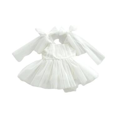 Imagem de Conjunto De Macacão De Verão Para Bebê Princesa Com Renda E Poás, Body