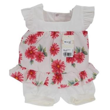 Imagem de Conjunto Curto Bebê Menina Verão Enxoval Blusa + Shorts 2844 - CHUQUIN