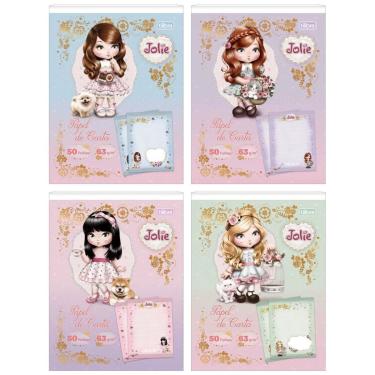 Imagem de CADERNO COLADO PAPEL DE CARTA JOLIE 50FLS SORTIDO - TILIBRA