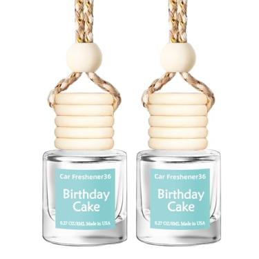 Imagem de Ambientador de carro suspenso, aroma de longa duração, purificadores de ar fofos para mulheres, 2 pacotes com difusor de óleo essencial não tóxico, feito nos EUA