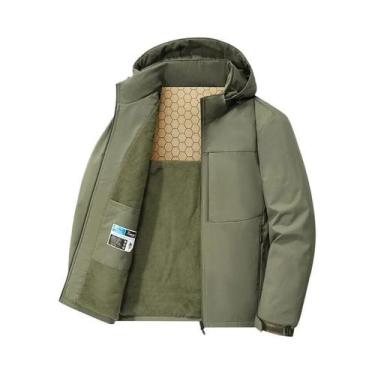 Imagem de Jaqueta Tática Masculina Impermeável SoftShell Com Capuz Para Caminhad