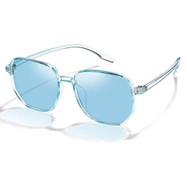 Imagem de Óculos de sol polarizados para homens e mulheres com proteção UV para dirigir, pescar, viajar 1045, Azul