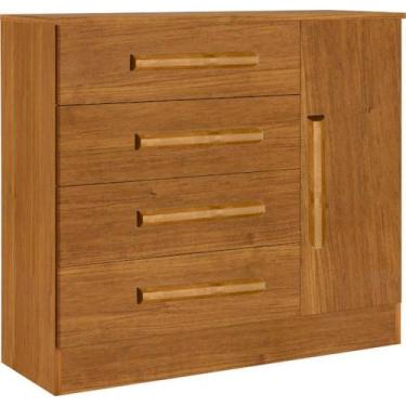 Imagem de Cômoda para quarto 4 gavetas com sapateira - Zeus Bianchi - Bianchi Mó