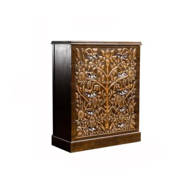 Imagem de KEG801302 Cômoda de quarto para quarto, baú de madeira, organizador de cômoda de armazenamento, torre de armazenamento para sala de estar (01)