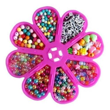 Imagem de Kit Infantil Margarida Miçangas 2600 Peças Pulseira