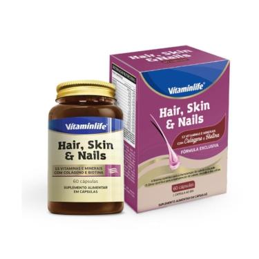 Imagem de Hair,Skin e Nails (Colágeno + Biotina) 60 Cápsulas - Vitaminlife-Unissex
