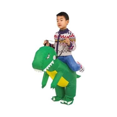 Imagem de Fantasia Inflável De Dinossauro Verde Para Crianças, Unissex, Adulto, 
