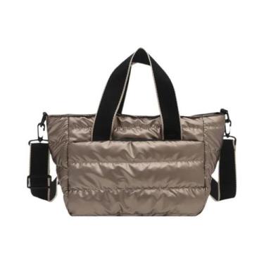 Imagem de Bolsa De Ombro Feminina Grande Capacidade De Inverno Em Nylon Acolchoa