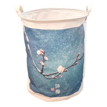 Imagem de Cesto De Roupa Suja Azul Lona 50 X 45