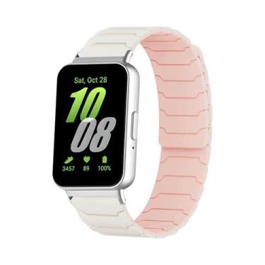 Imagem de Pulseira Magnética De Silicone Unissex Para Samsung Galaxy Fit 3 Acess