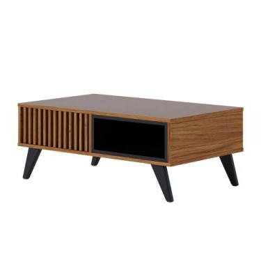Imagem de Mesa de Centro Jeri Sala com Pés de Madeira Maciça - Colibri Móveis, N
