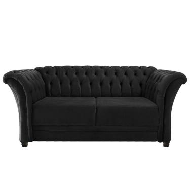 Imagem de Namoradeira Chesterfield Sofia Suede Preto