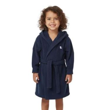 Imagem de Roupão Atoalhado Infantil Manga Longa com Capuz Marinho Tip Top-Unissex