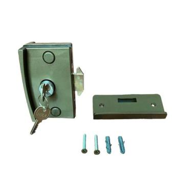 Imagem de Kit 10  Fechadura 3530 com Contra Fechadura 3206 para Porta de Vidro d