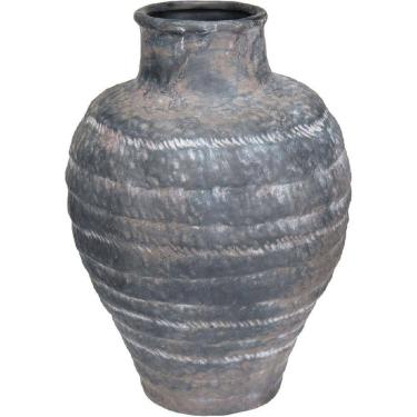 Imagem de VASO DECORATIVO ENFEITE CASA HOME&CO CERÂMICA 30x20x20cm CINZA