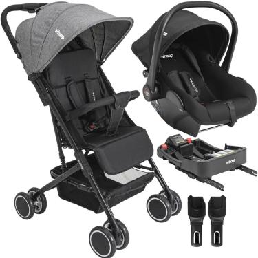 Imagem de Carrinho de Bebe Bebe Conforto Colinho Base ISOFIX Kiddo Mascote Grafite