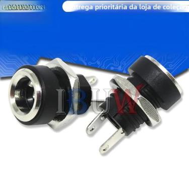 Imagem de Conector De Tomada Fêmea Para Fonte De Alimentação DC 12V 3A, Montagem