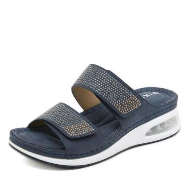 Imagem de Sapatos casuais com almofada de ar inferior, salto alto, tamanho plus 