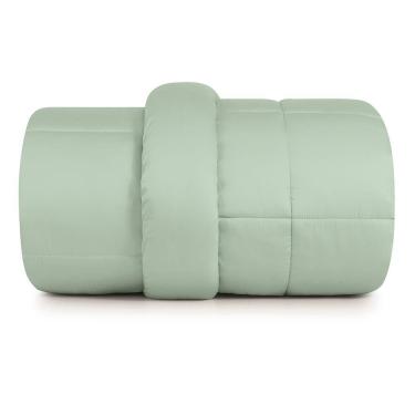 Imagem de Edredom Plumi Casal Altenburg Algodão Lux 200 Fios Verde Claro