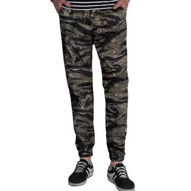 Imagem de Calça masculina Match Chino Jogger, preta, camo, tamanho 30