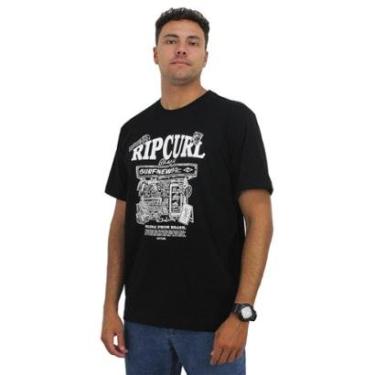 Imagem de Camiseta Rip Curl Banca Brasil Washed Black-Masculino