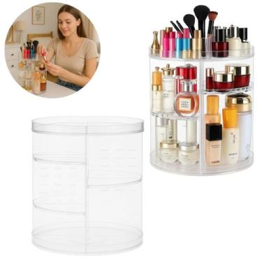 Imagem de Organizador Giratório de Acrílico 360 Porta Maquiagem - Lyor