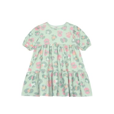 Imagem de Vestido infantil menina animal print em cotton Brandili