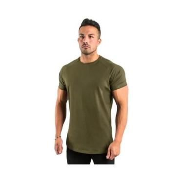 Imagem de Camiseta Masculina Slim Fit Casual De Manga Curta Para Academia, Fitne