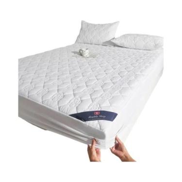 Imagem de Protetor De Colchão Impermeável E Respirável Com Elástico Para Cama De