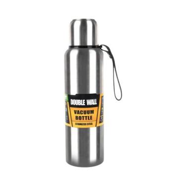 Imagem de Garrafa Térmica De Aço Inoxidável De Parede Dupla Com Grande Capacidad